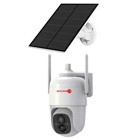 AV-CQ1 wifi, accu en zonnepaneel ptz camera